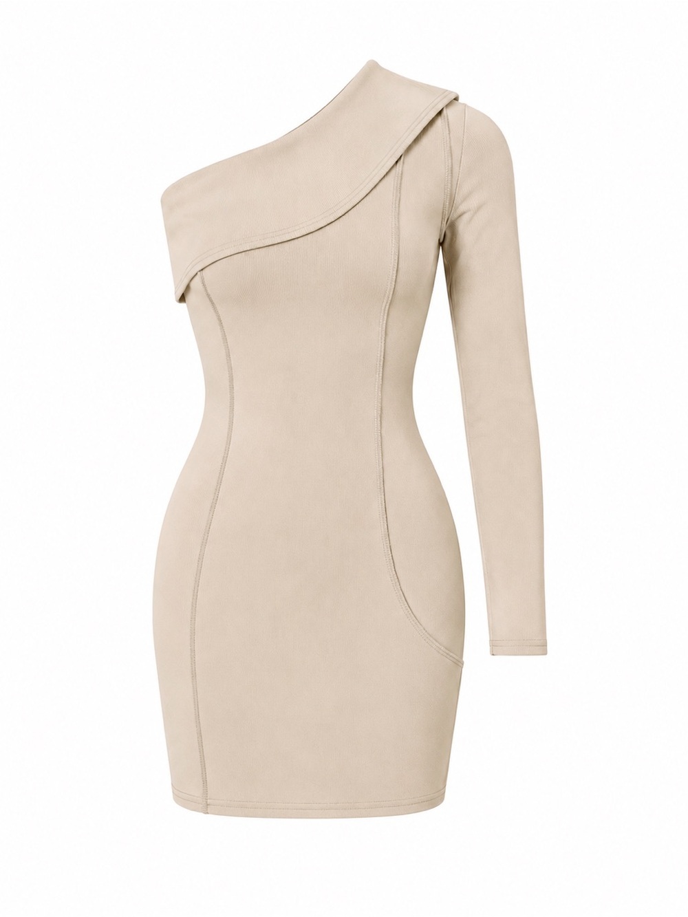 PrettyLittleThing NWT seamed detail one shoulder mini dress, size 4